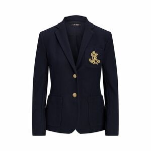 Lauren Ralph Lauren Bullion Jacquard Blazer - XS -  Navy - Classic Preppy Jacket